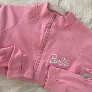 Barbie Pink 2 XS Track Jacket NEW Thumbholes READ